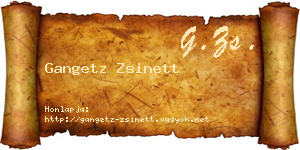Gangetz Zsinett névjegykártya